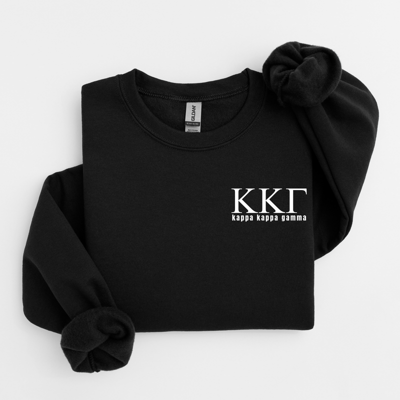Kappa Kappa Gamma White Letters Sweater