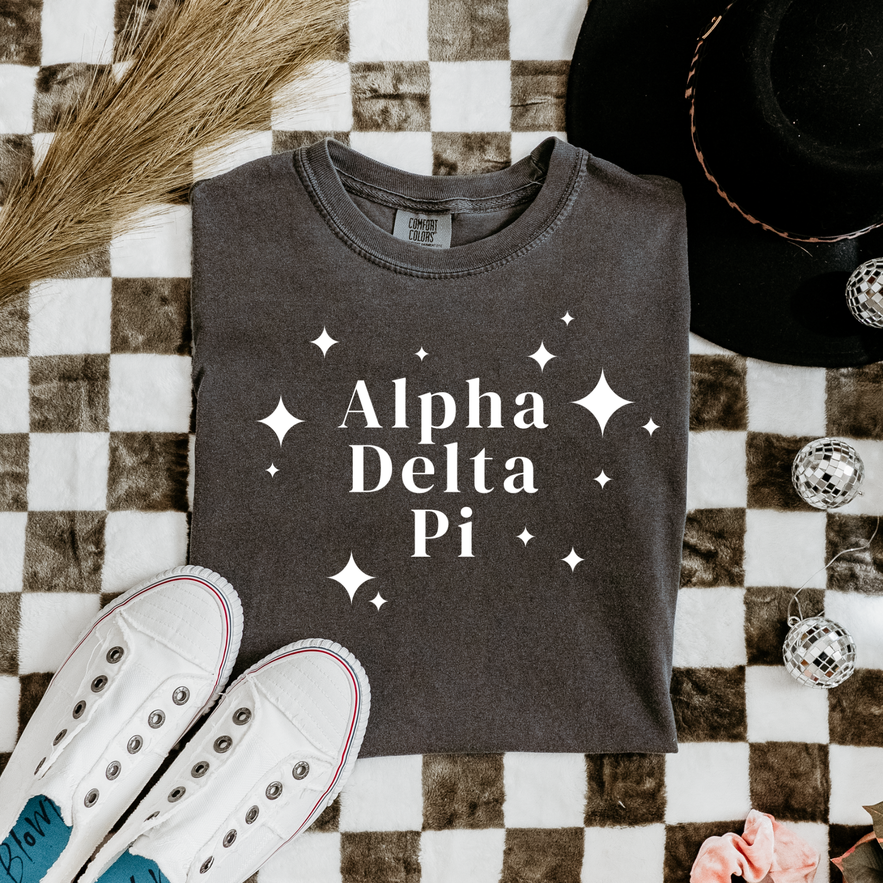 Alpha Delta Pi White Stars T-Shirt