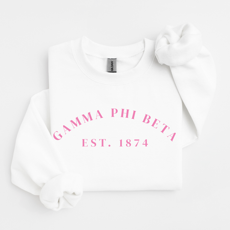 Gamma Phi Beta Pink Established Sweater