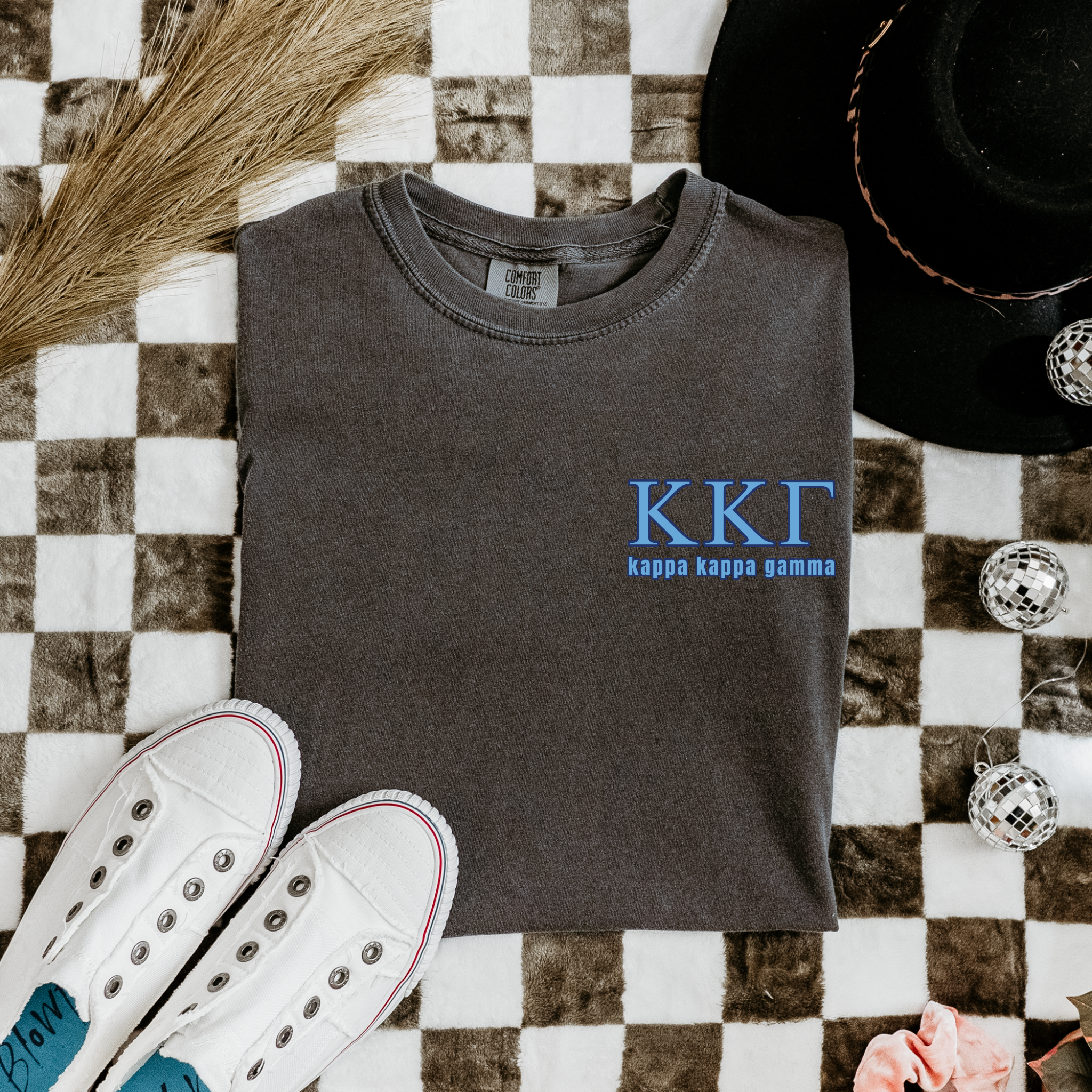 Kappa Kappa Gamma Blue Letters T-Shirt