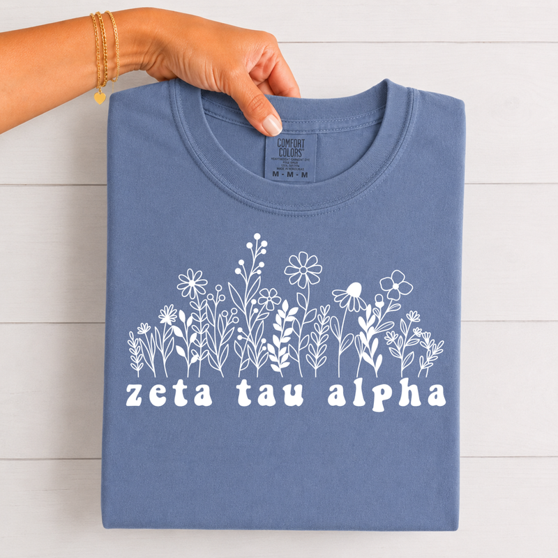 Zeta Tau Alpha Flowers T-Shirt