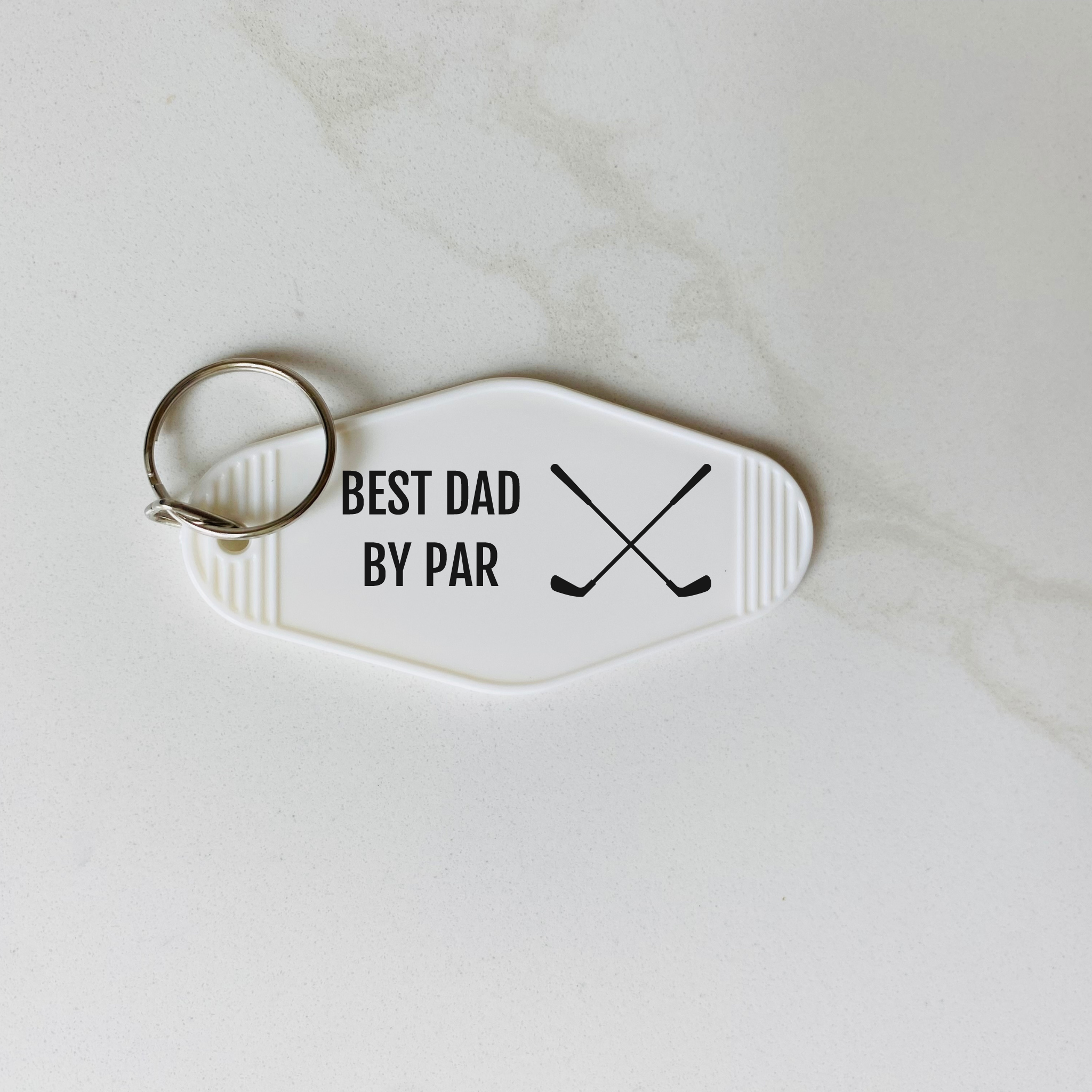 Best Dad By Par Motel Keychain