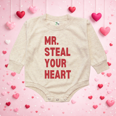 Mr. Steal Your Heart Bubble Romper