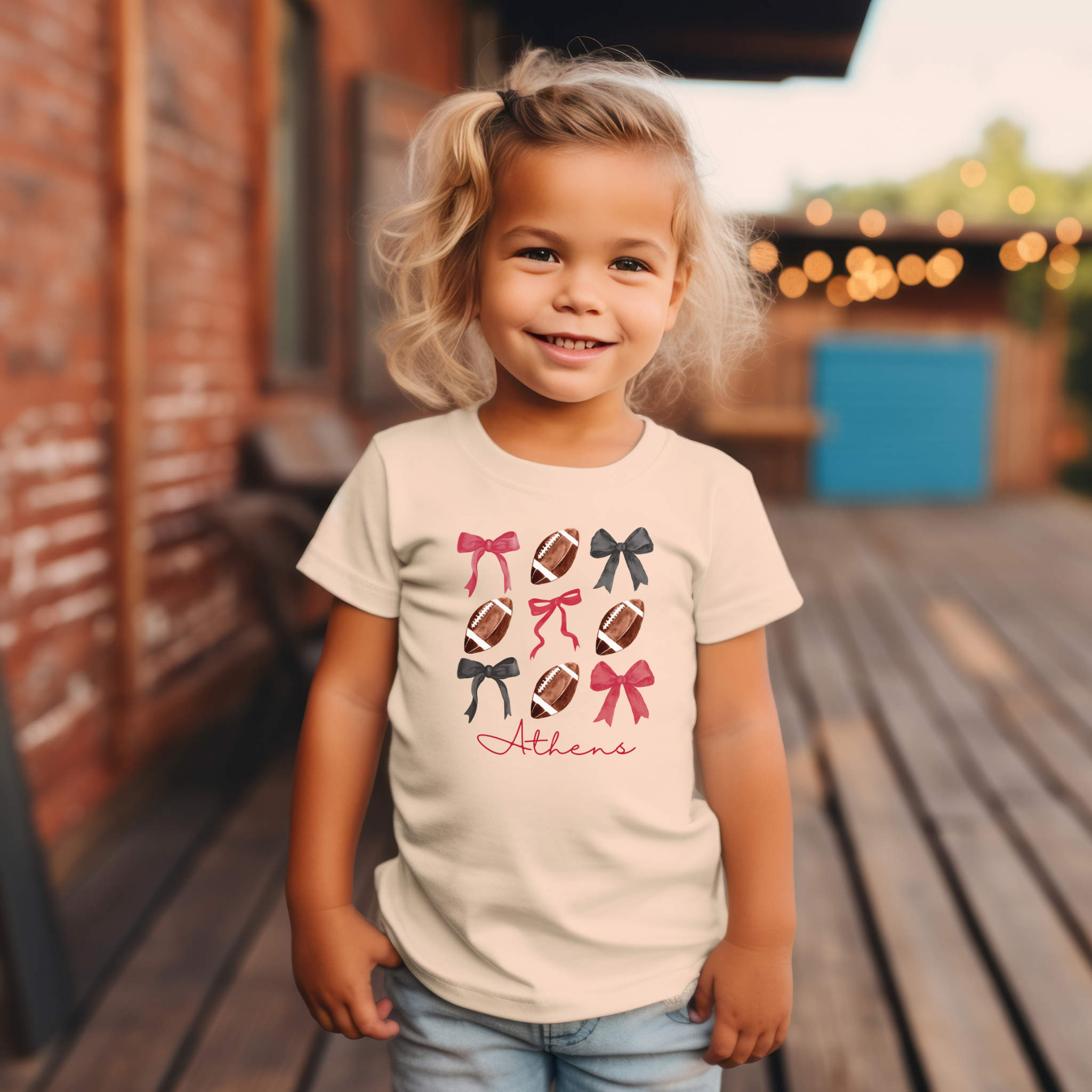 Coquette Georgia Football Toddler T-Shirt