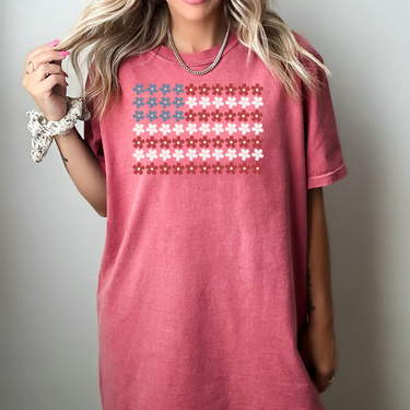 Daisy American Flag T-Shirt