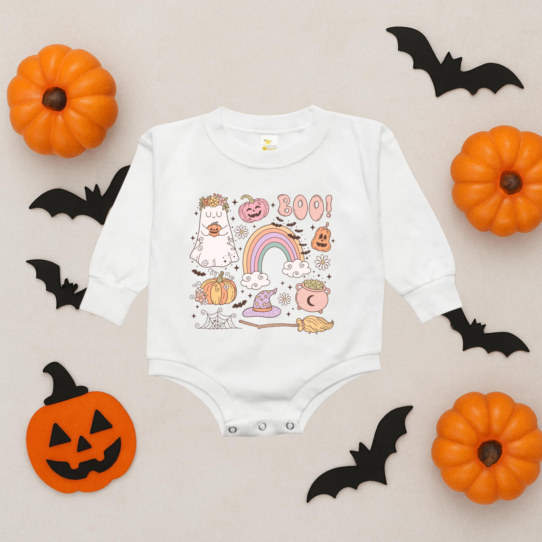 Halloween Doodles Bubble Romper
