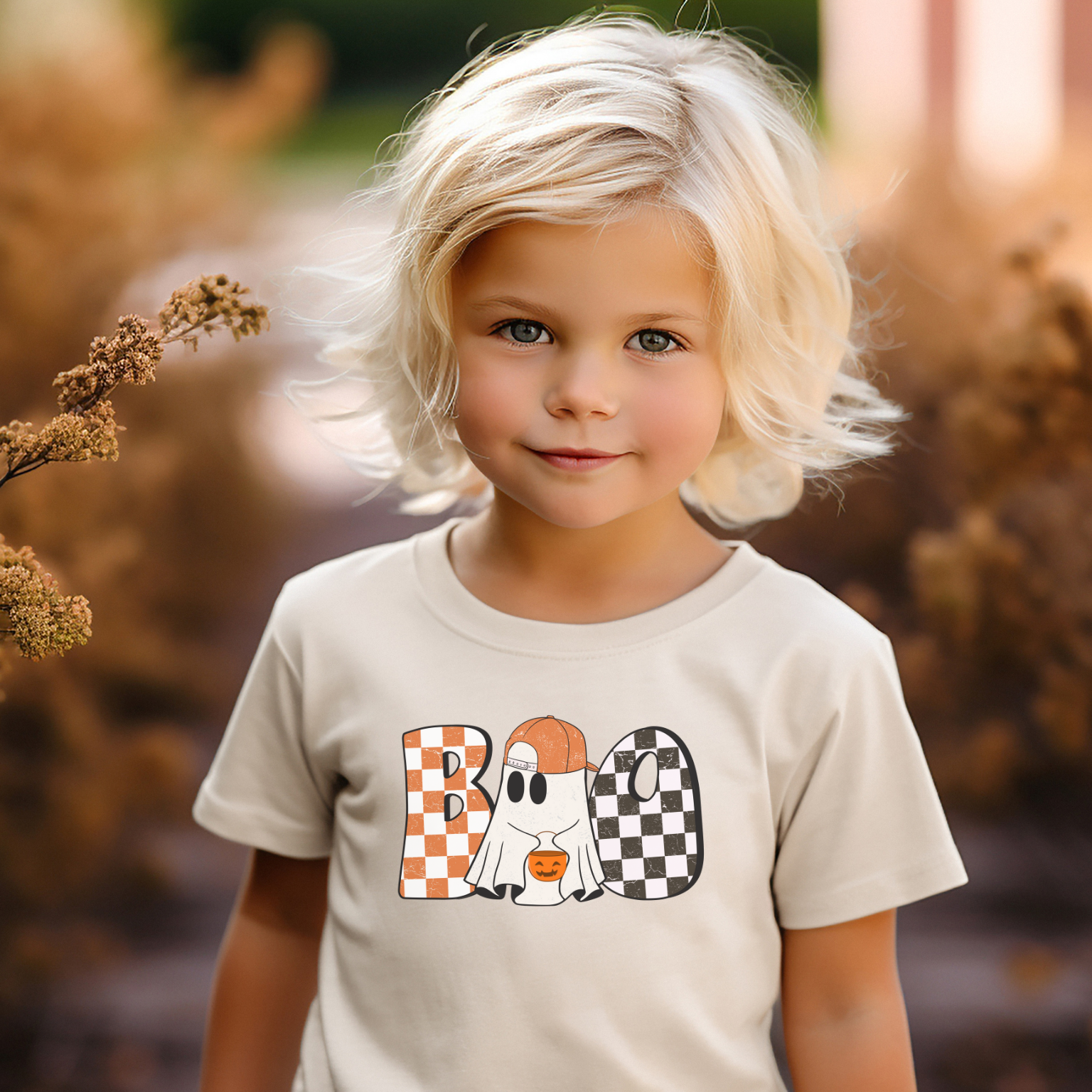 Checkered Boo Toddler T-Shirt