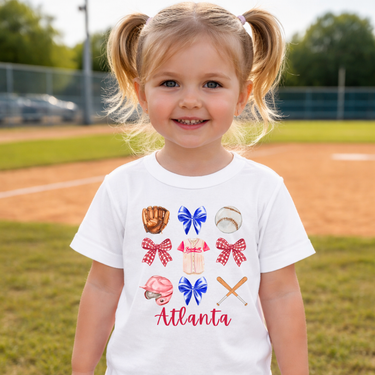 Coquette Atlanta Baseball Toddler T-Shirt