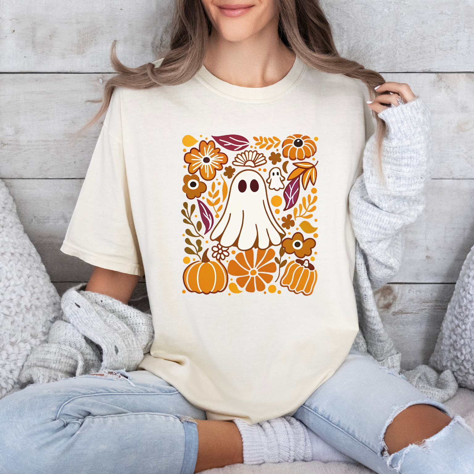 Boho Halloween Ghost T-Shirt