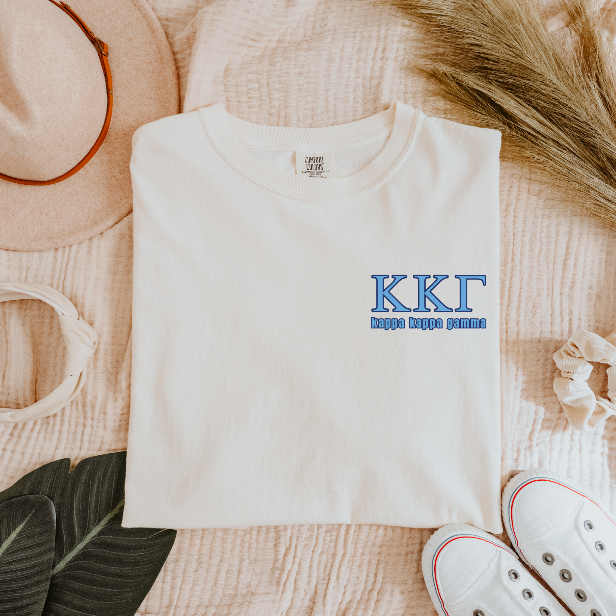 Kappa Kappa Gamma Blue Letters T-Shirt