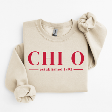 Chi O Crimson Letters Sweater