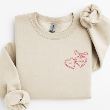 Chi Omega Crimson Heart Locket Sweater