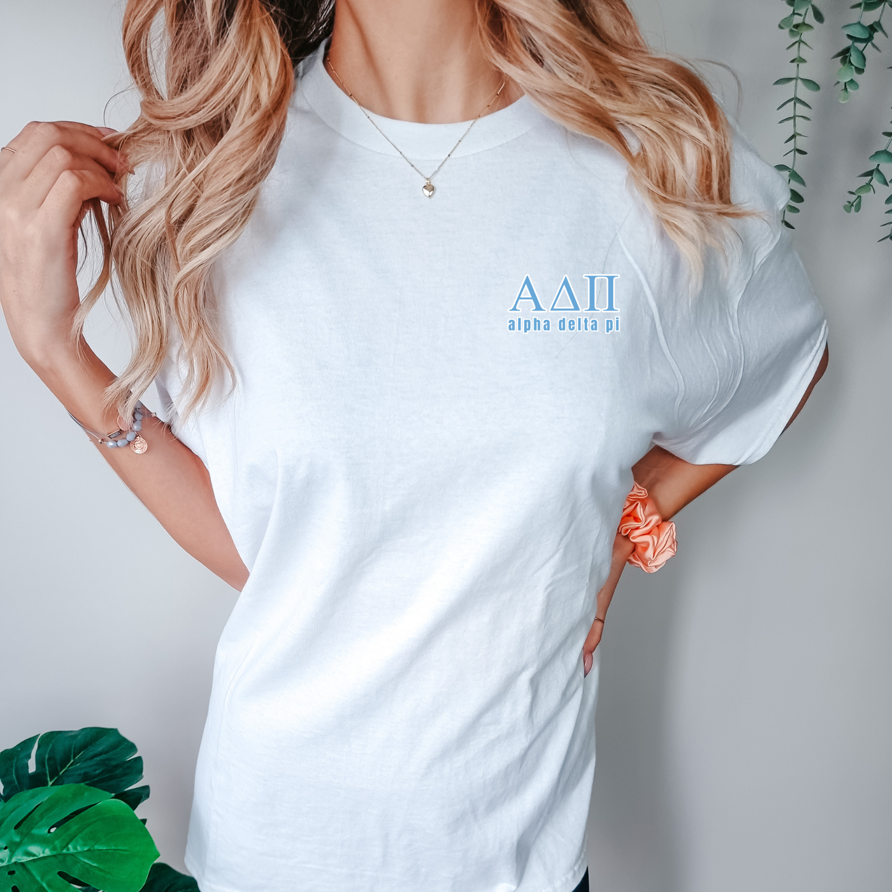 Alpha Delta Pi Blue Letters T-Shirt