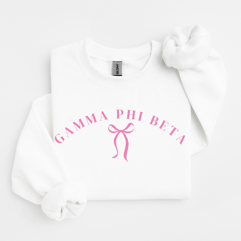 Gamma Phi Beta Pink Ribbon Sweater