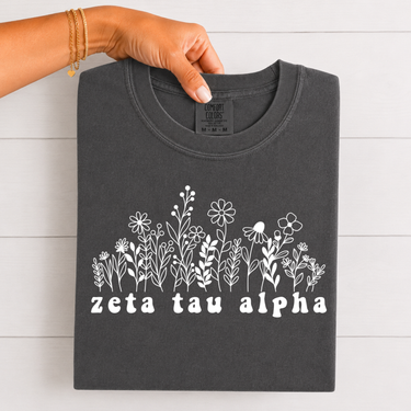 Zeta Tau Alpha Flowers T-Shirt