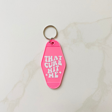 That Curb Hit Me Motel Keychain with Tassel