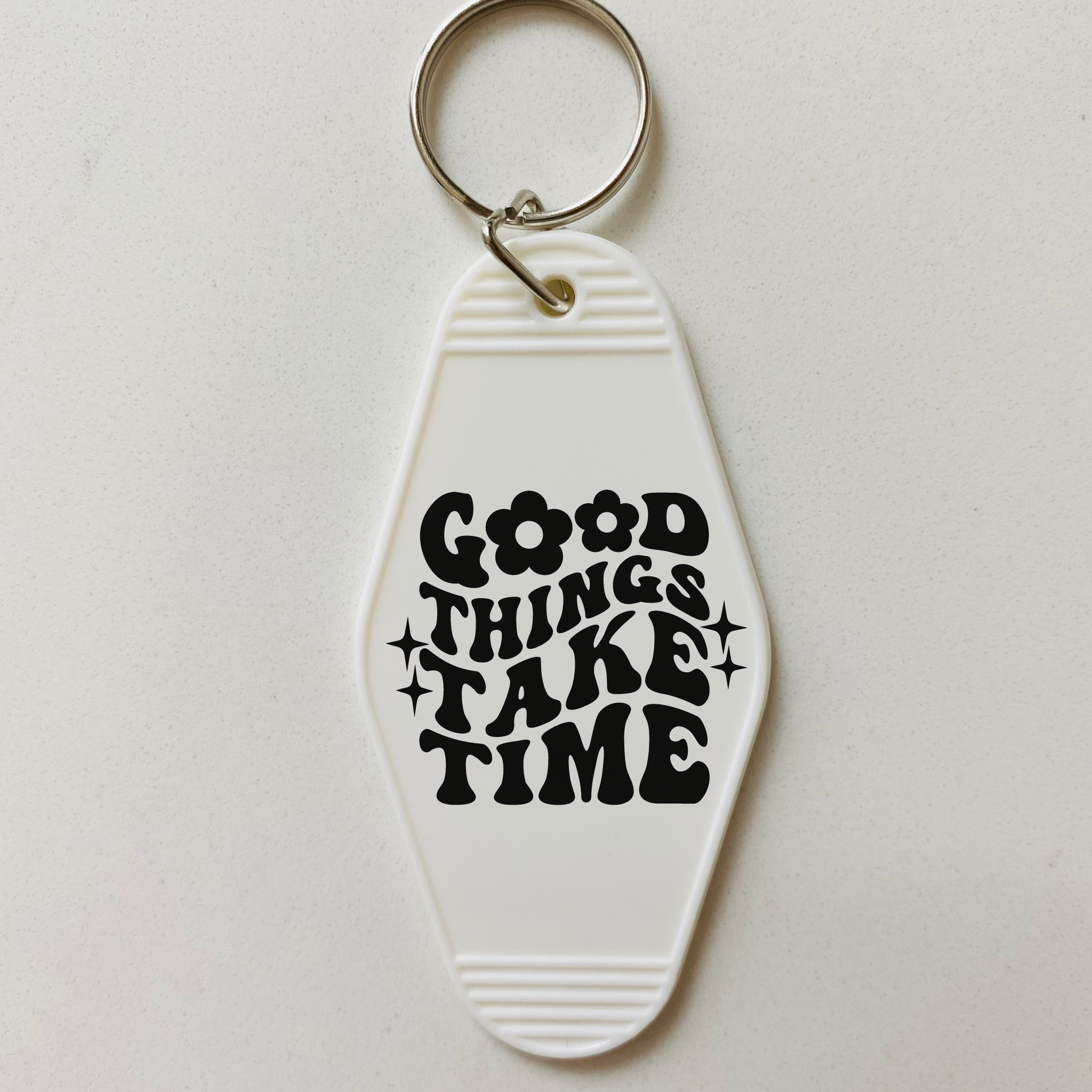 Good Things Take Time Motel Keychain