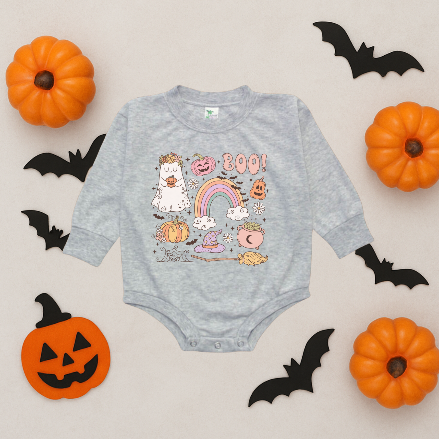 Halloween Doodles Bubble Romper