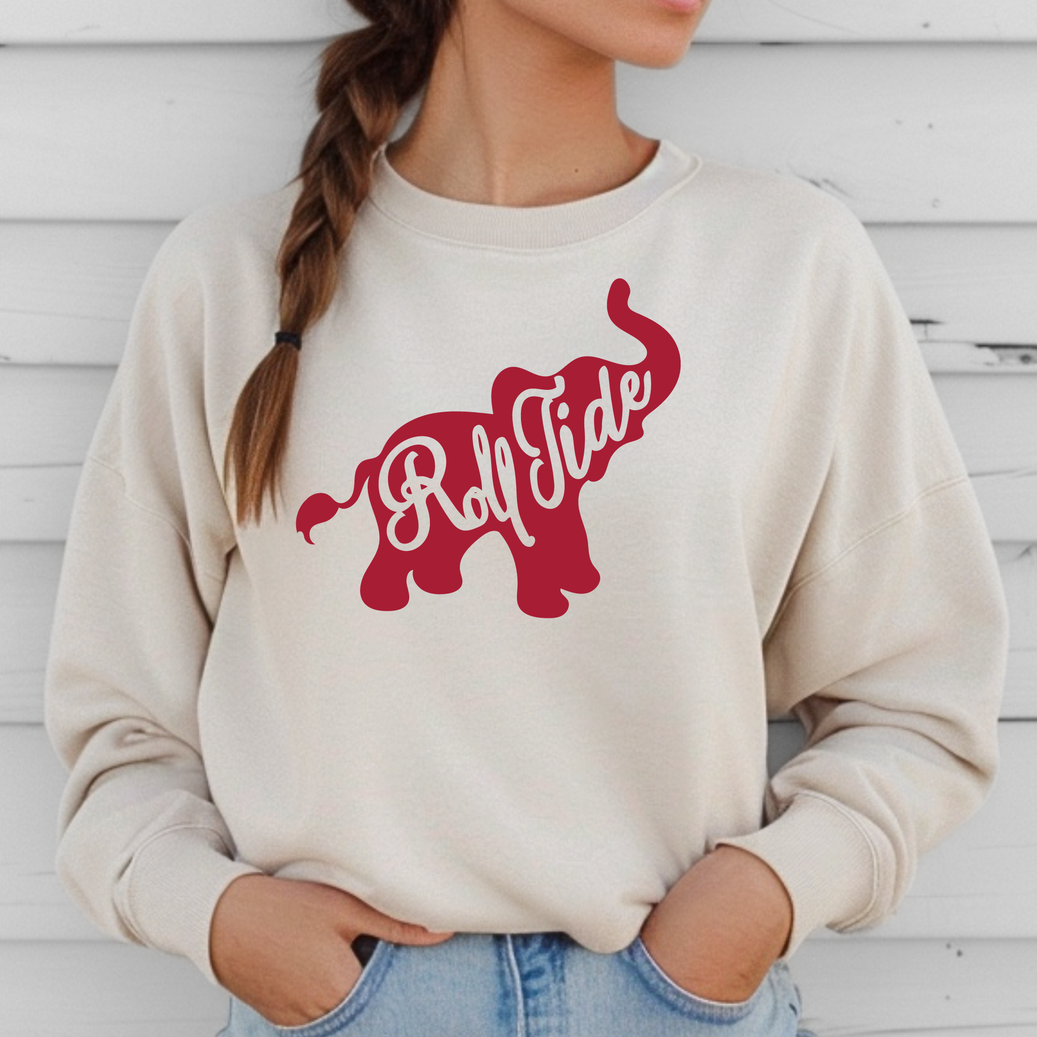 Roll Tide Elephant Football Sweater