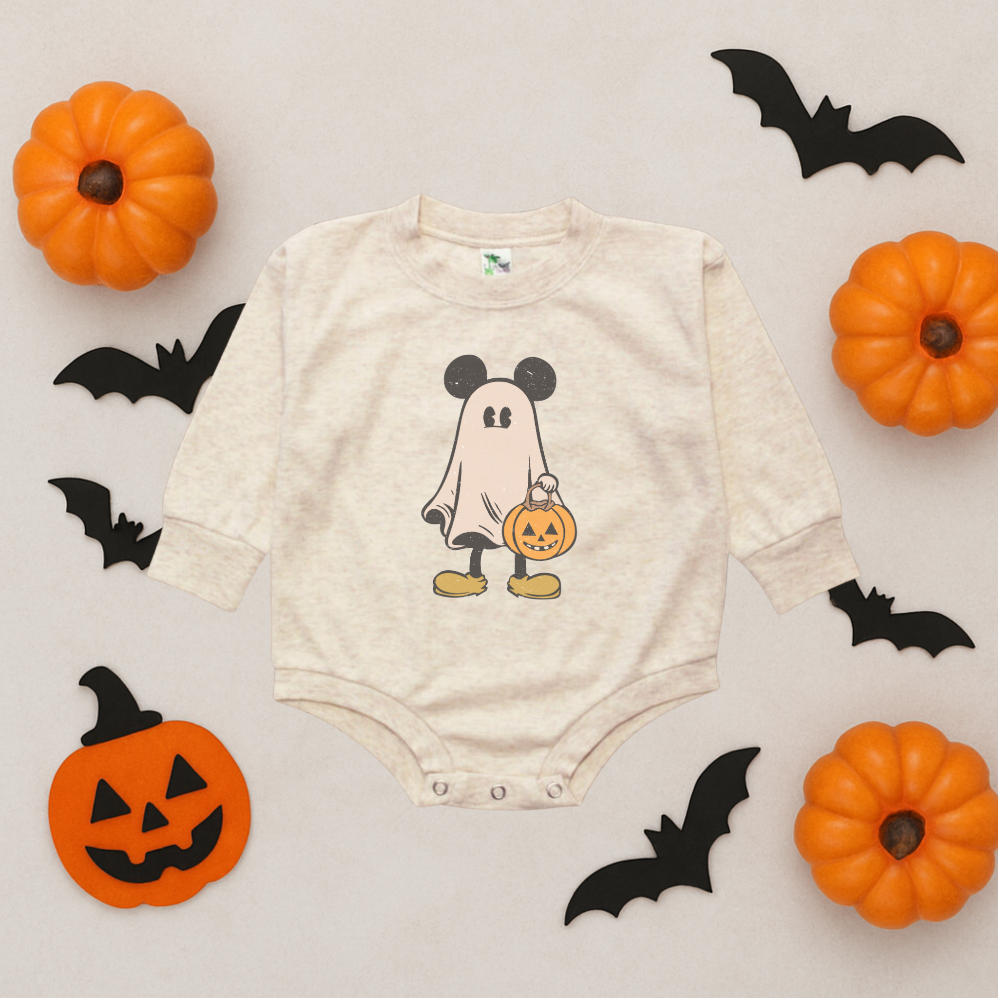 Ghost Mouse Disney Ears Bubble Romper