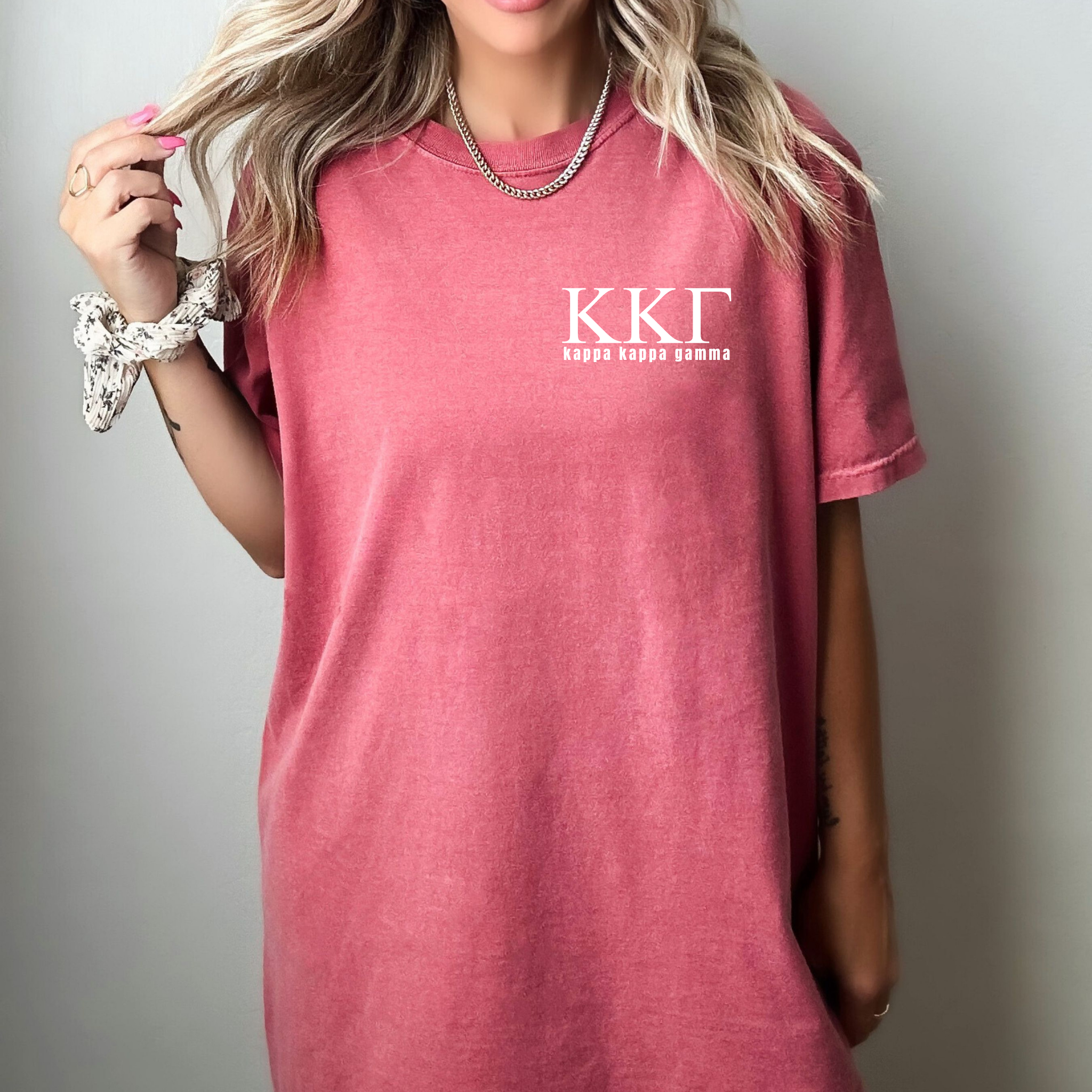 Kappa Kappa Gamma White Letters T-Shirt
