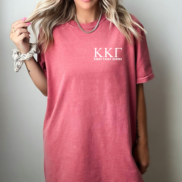Kappa Kappa Gamma White Letters T-Shirt
