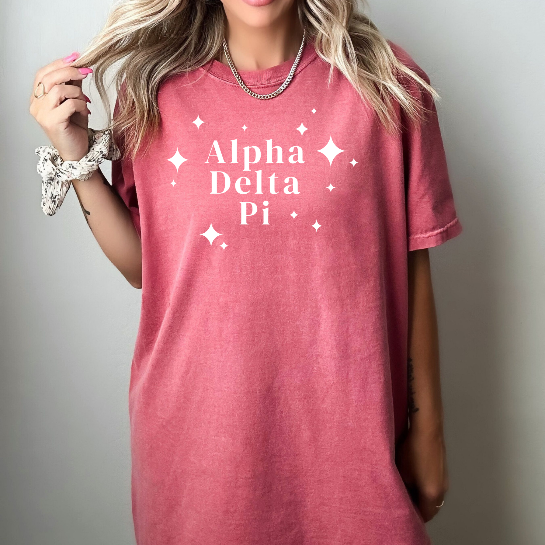 Alpha Delta Pi White Stars T-Shirt