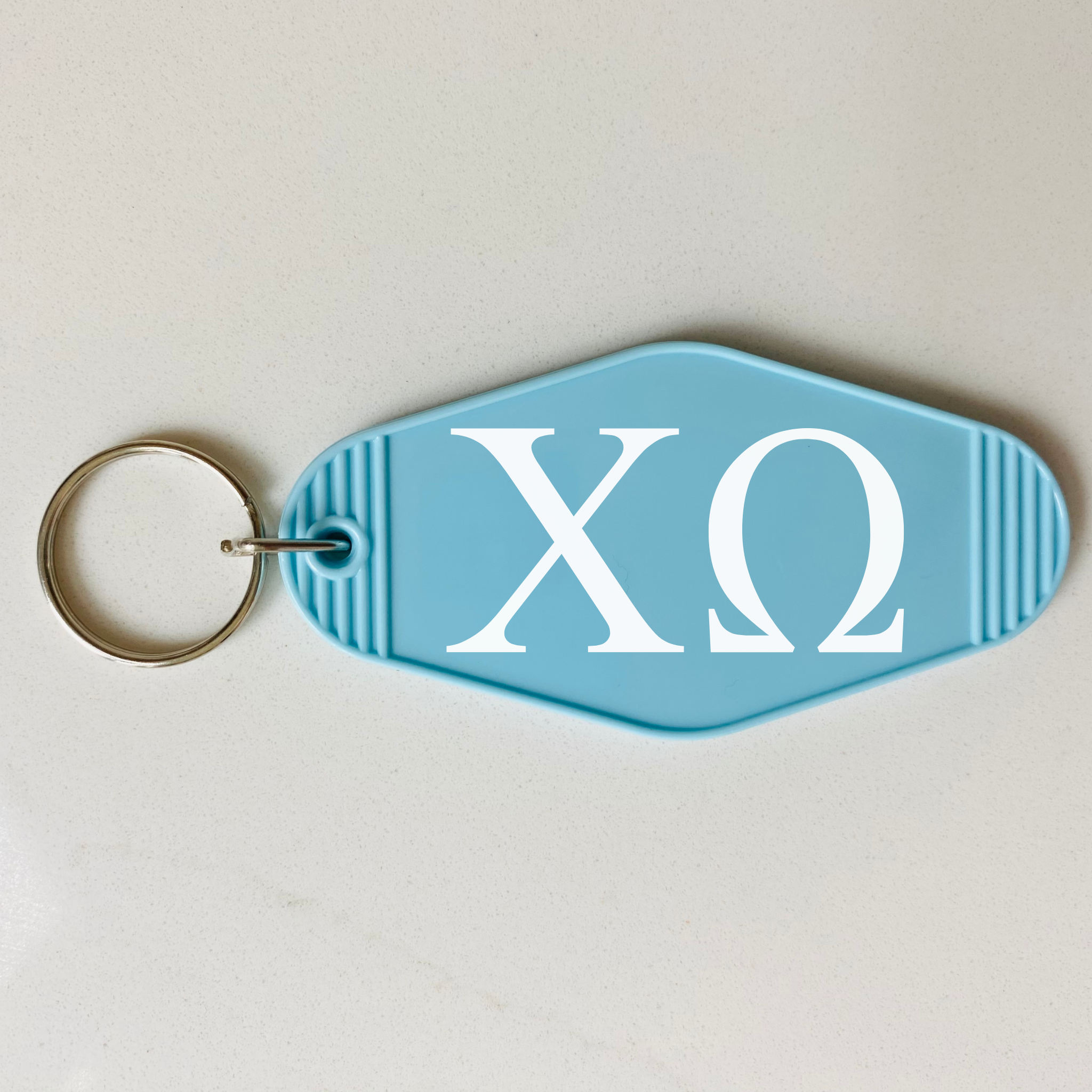 Chi Omega Retro Motel Keychain