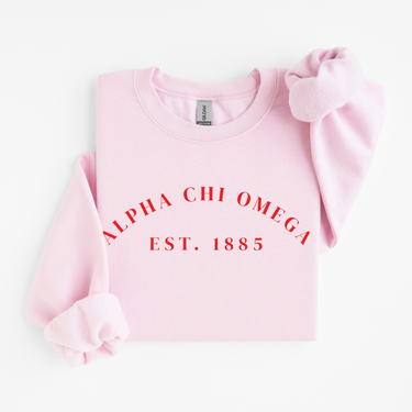 Alpha Chi Omega Scarlet Established Sweater