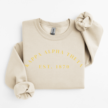 Kappa Alpha Theta Gold Established Sweater