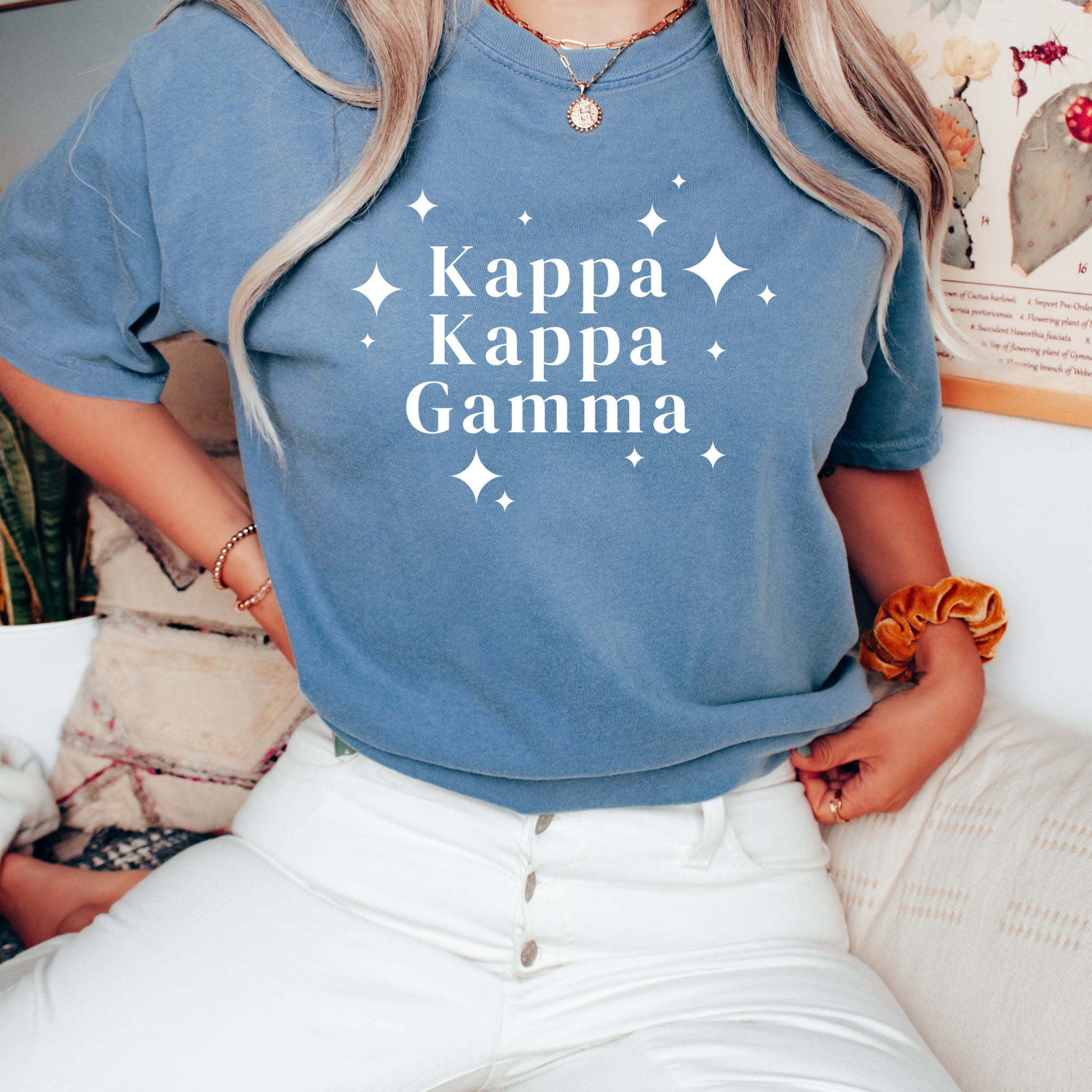 Kappa Kappa Gamma White Stars T-Shirt