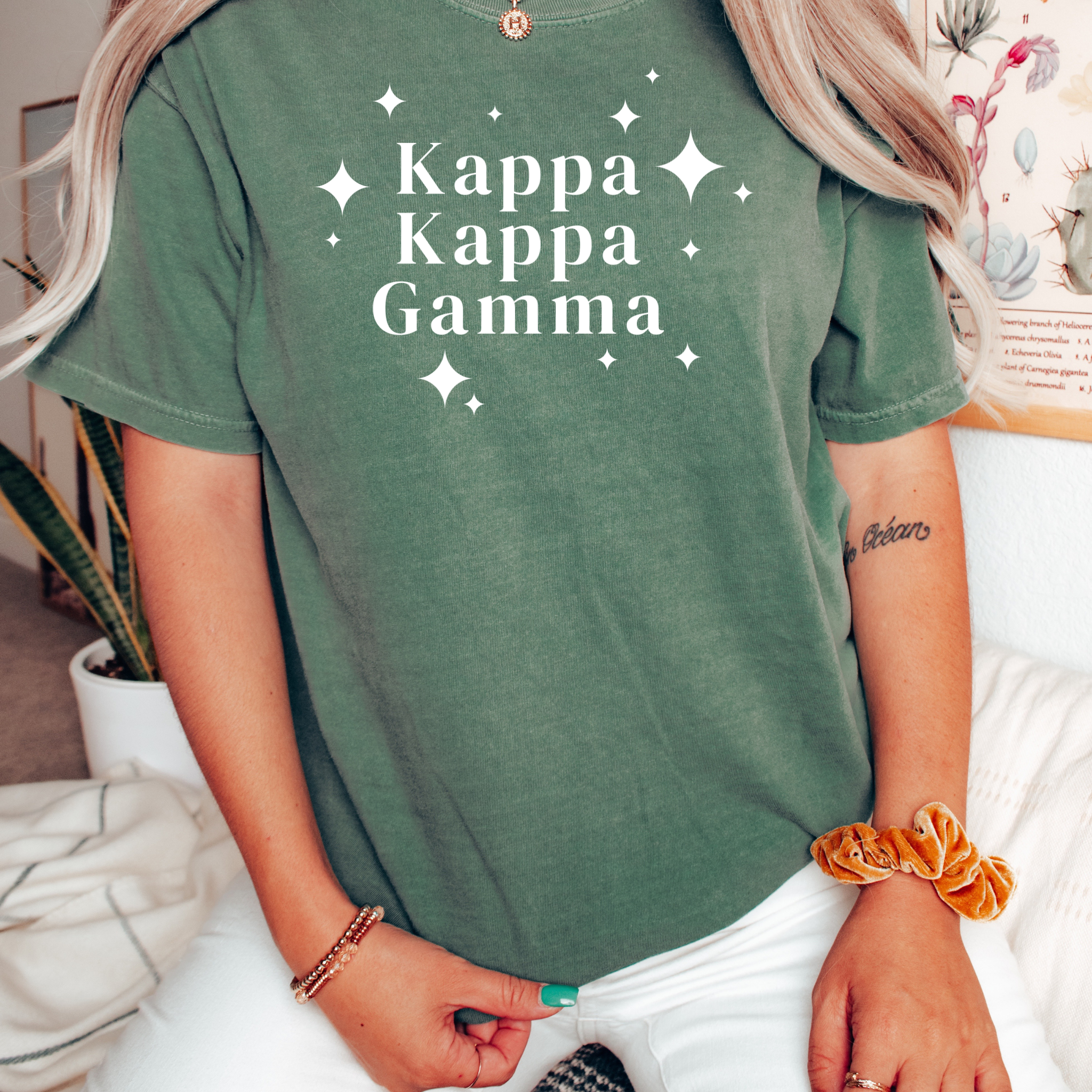 Kappa Kappa Gamma White Stars T-Shirt