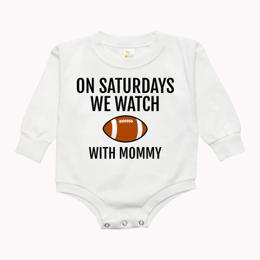 On Saturdays We Watch Football with Mommy Bubble Romper