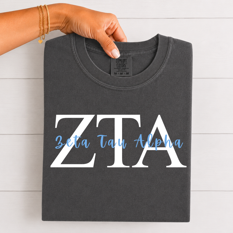 Zeta Tau Alpha Classic Letters T-Shirt