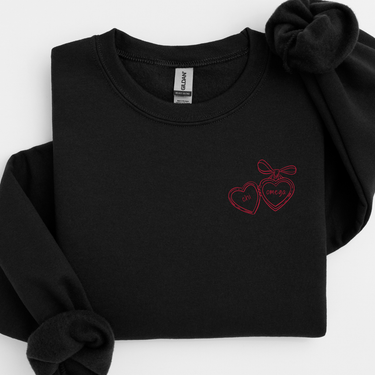 Chi Omega Crimson Heart Locket Sweater