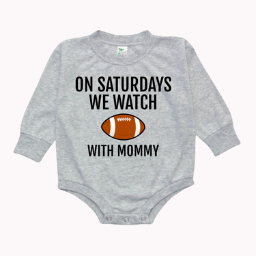 On Saturdays We Watch Football with Mommy Bubble Romper