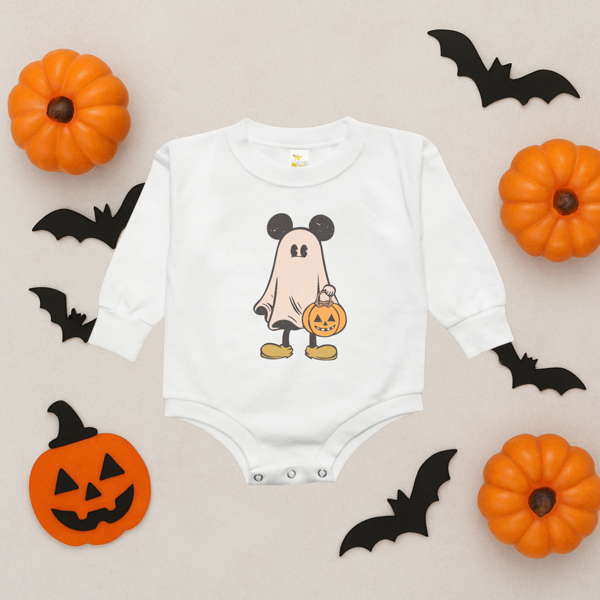 Ghost Mouse Disney Ears Bubble Romper