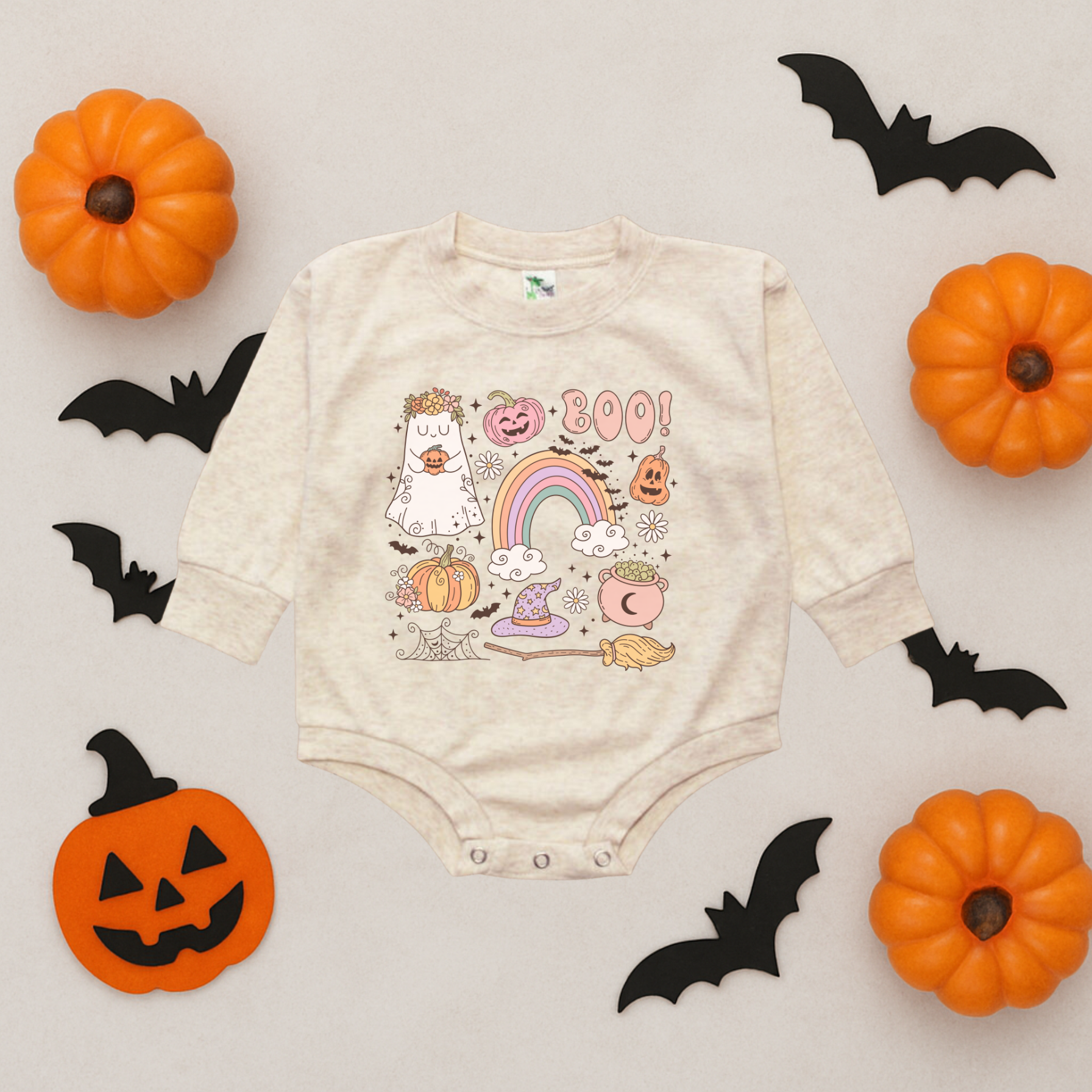 Halloween Doodles Bubble Romper