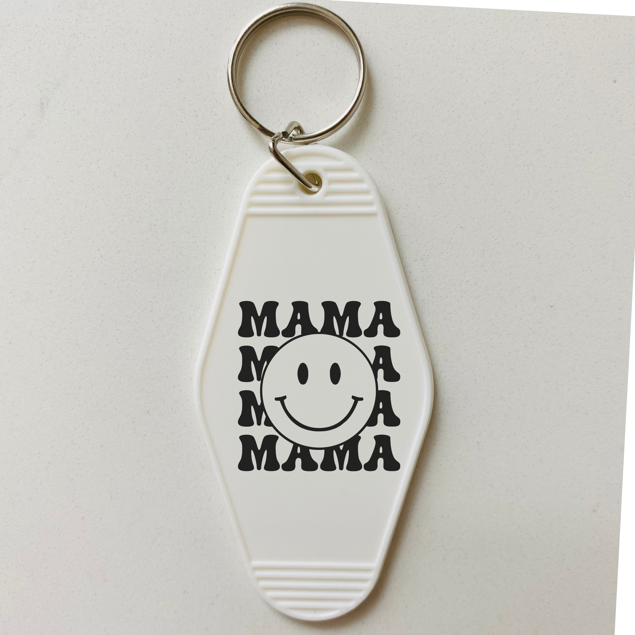 Mama Smiley Face Motel Keychain