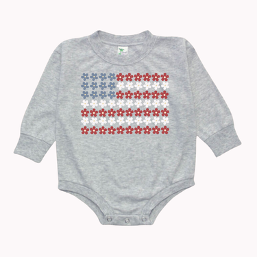 Daisy American Flag Bubble Romper