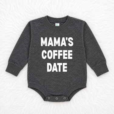 Mama's Coffee Date Bubble Romper