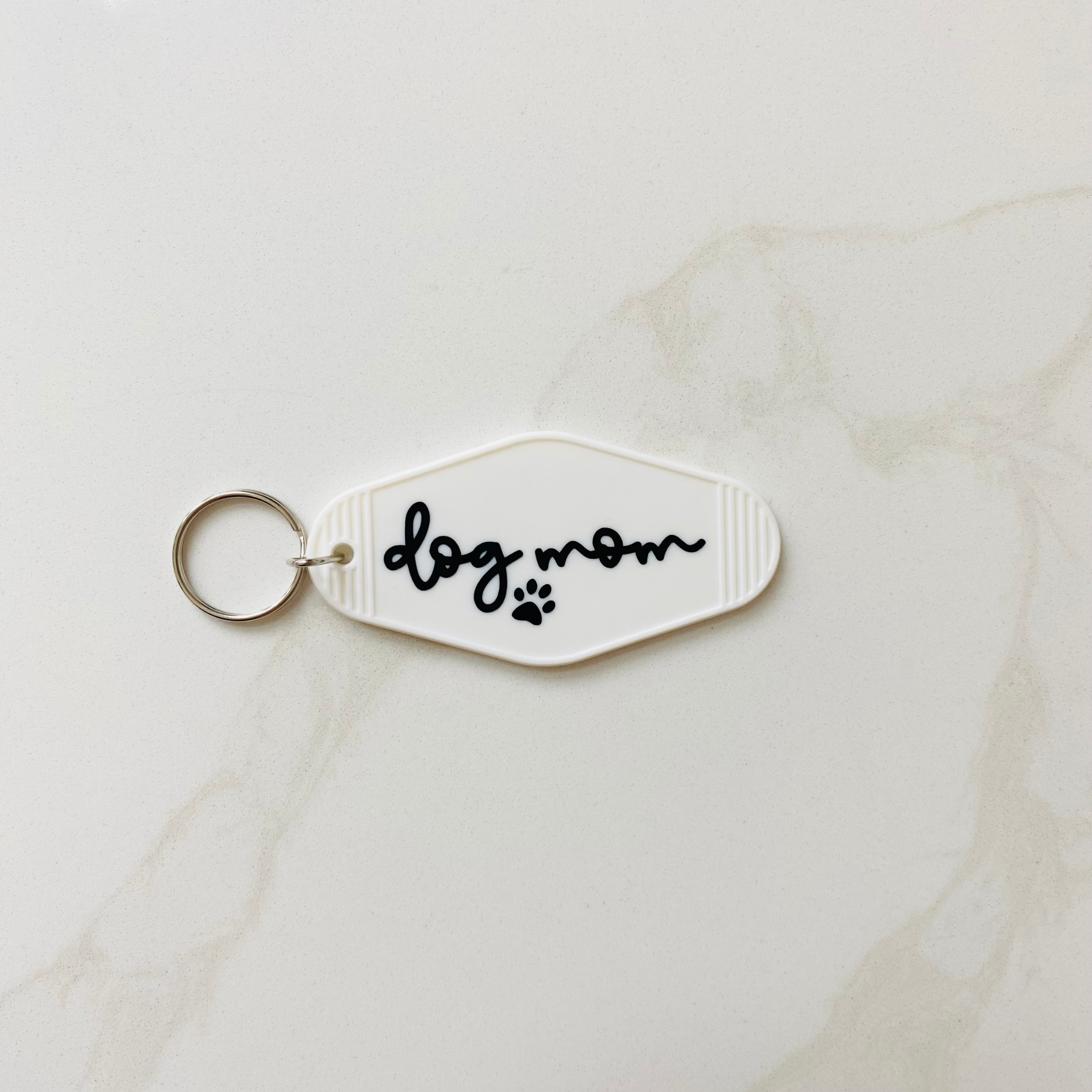 Dog Mom Motel Keychain