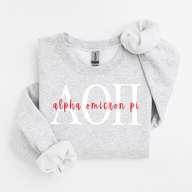 Alpha Omicron Pi Classic Letters Sweater