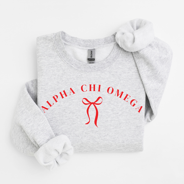 Alpha Chi Omega Scarlet Ribbon Sweater
