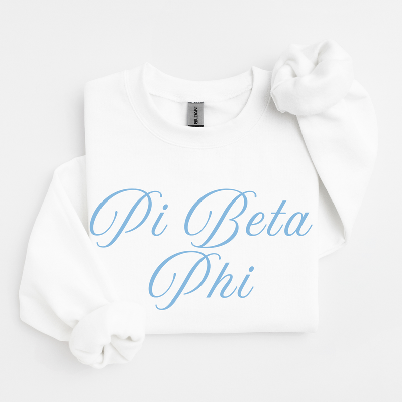 Pi Beta Phi Blue Script Sweater