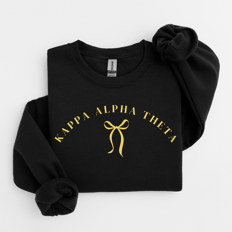 Kappa Alpha Theta Gold Ribbon Sweater