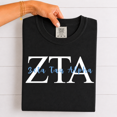 Zeta Tau Alpha Classic Letters T-Shirt