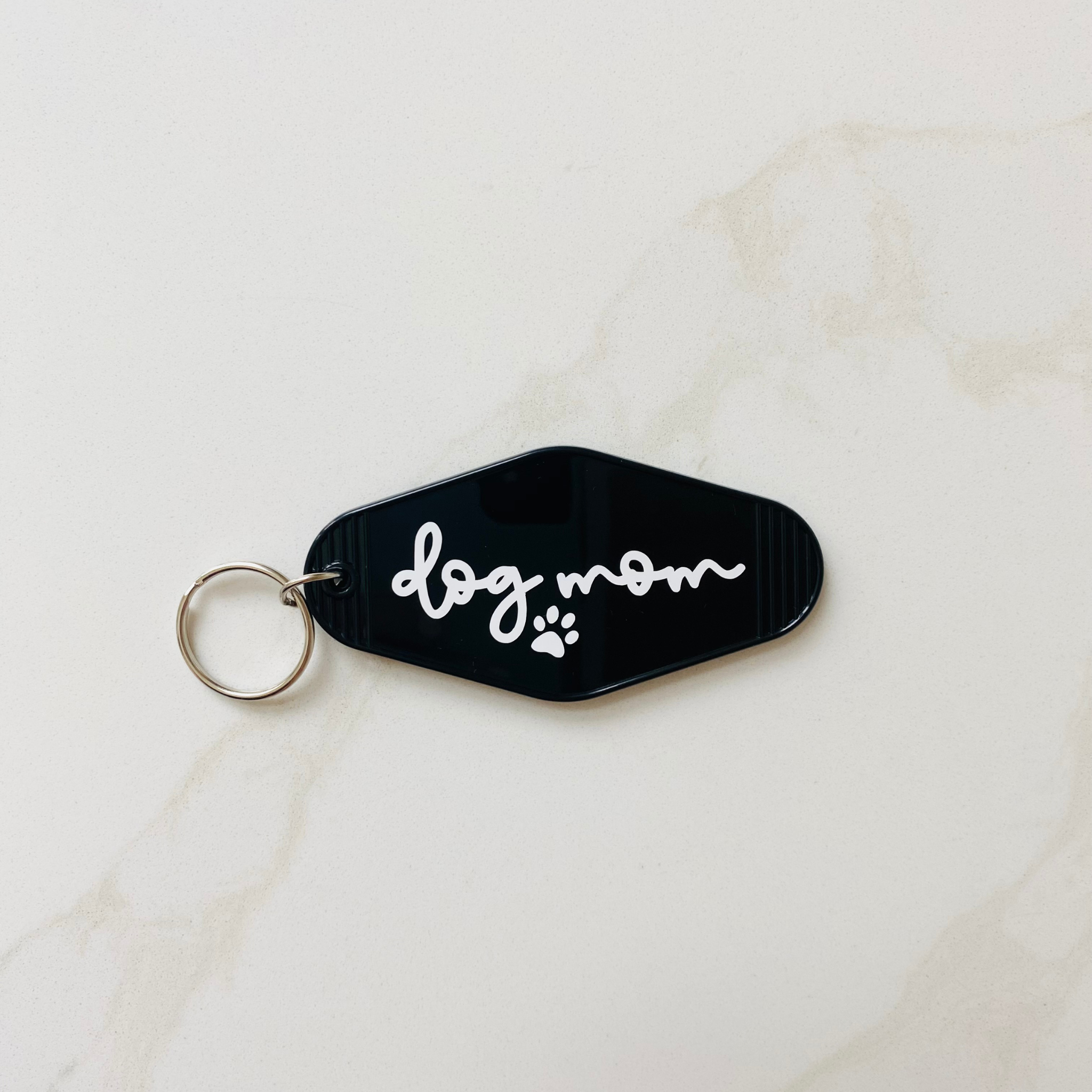 Dog Mom Motel Keychain