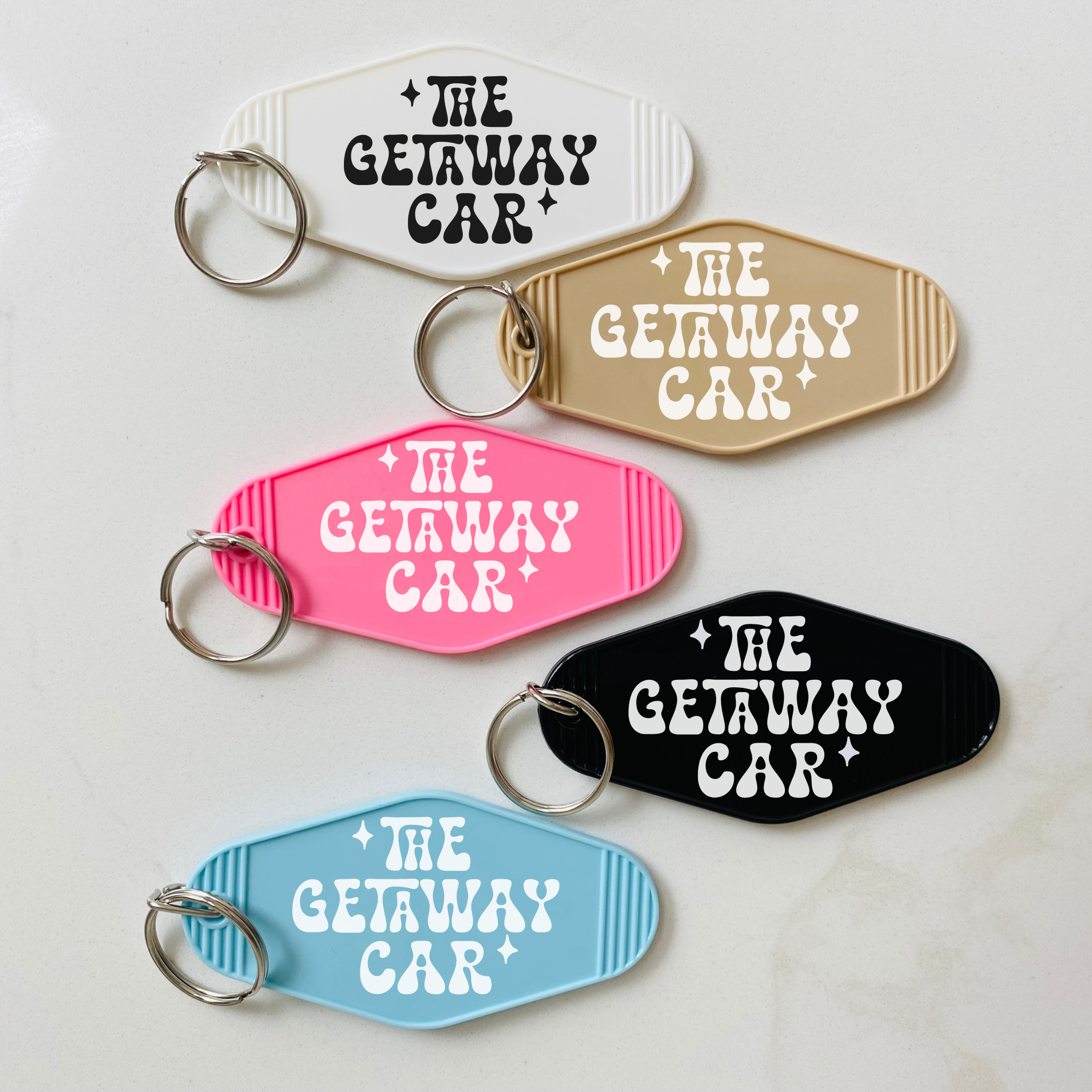 The Getaway Car Motel Keychain