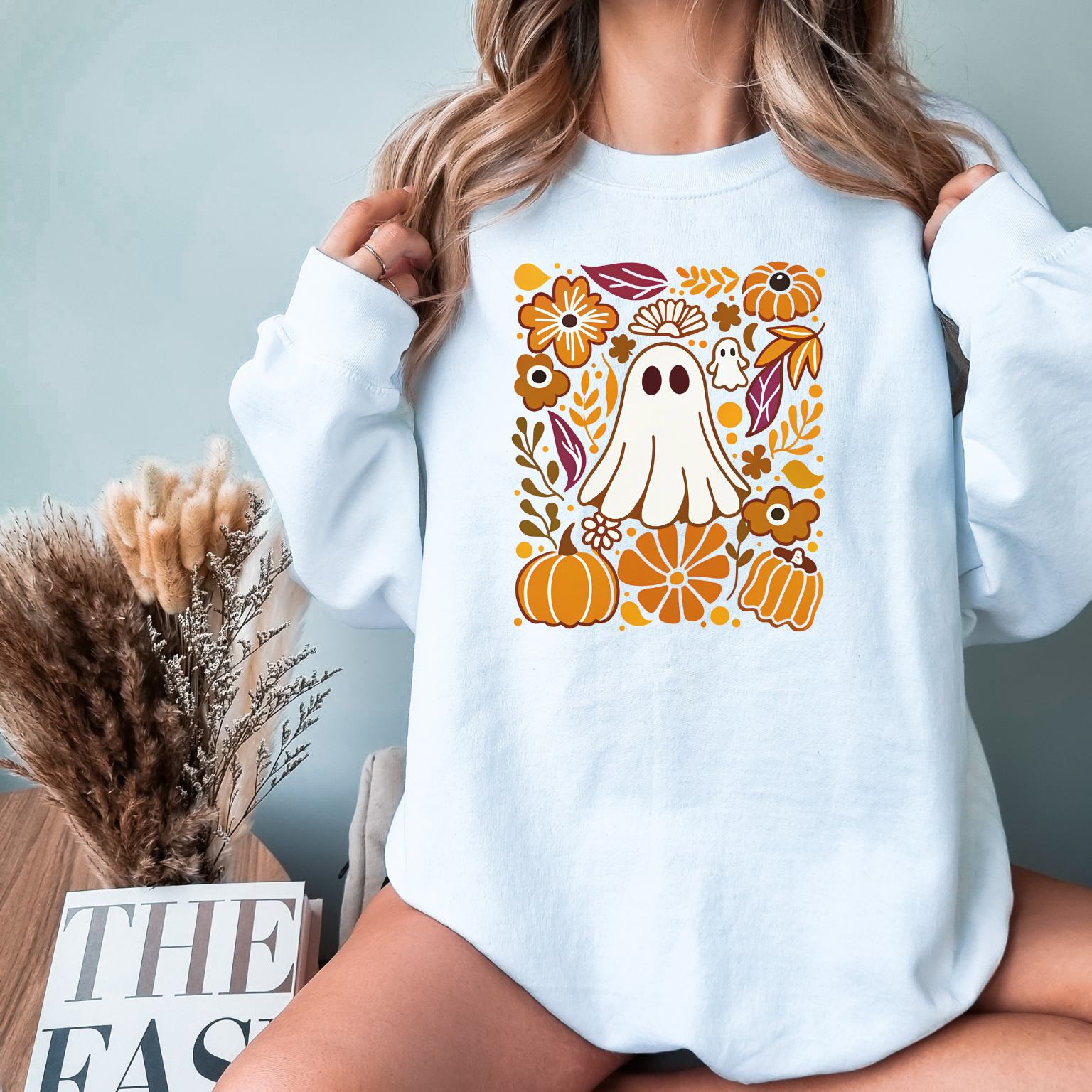 Boho Halloween Ghost Sweater